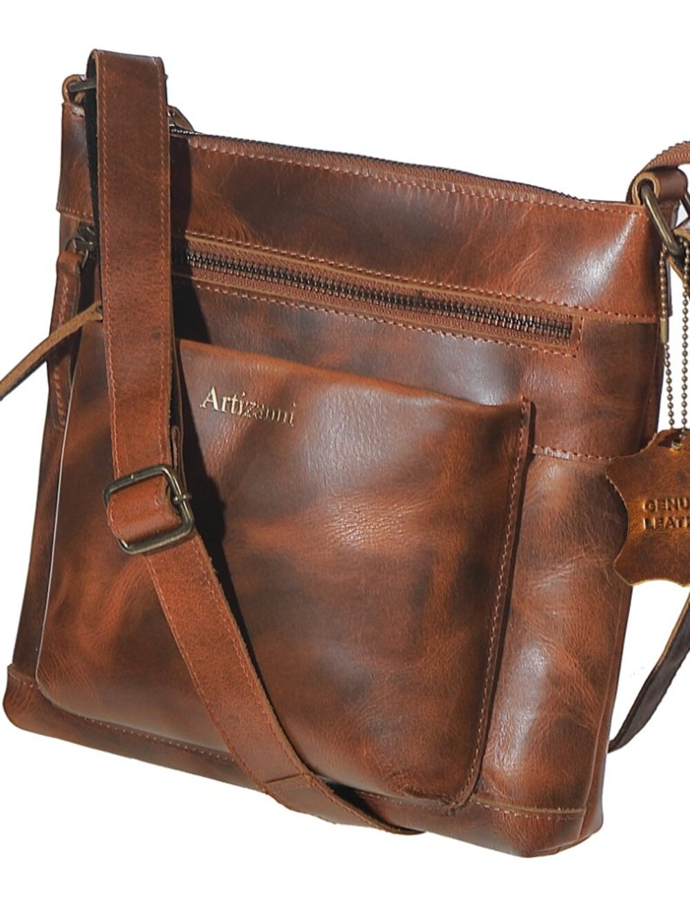Artizanni Premium Crossbody Leather Messenger Gifts Labour Day Deals